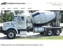 Tablet Screenshot of goddardconcrete.com